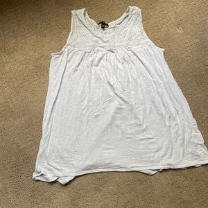 White tank top with textured top